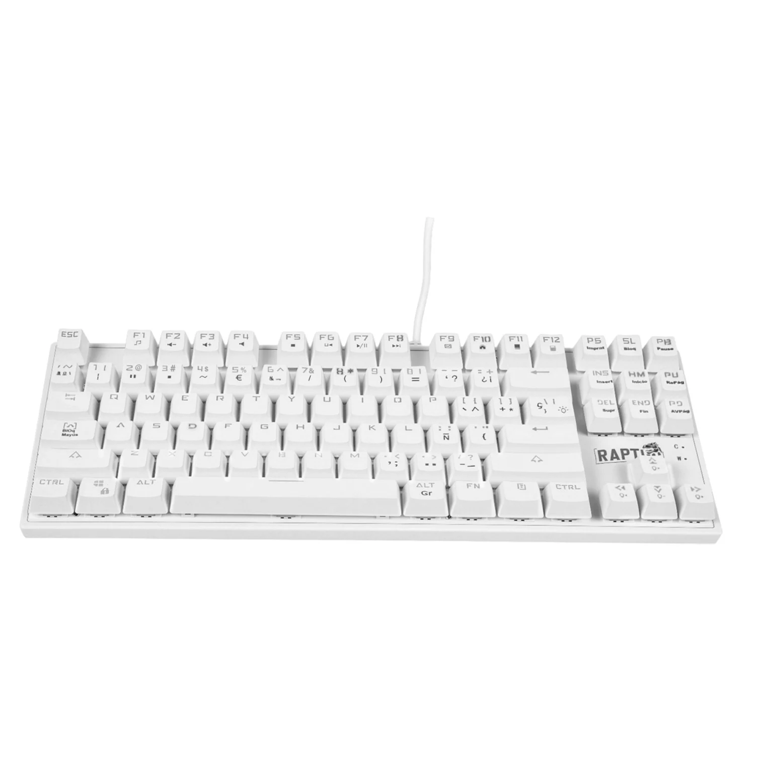 Teclado Gamer Raptor Fireclaw M87 Mecanico Retroiluminado Switch Red Outemu White - Imagen 2